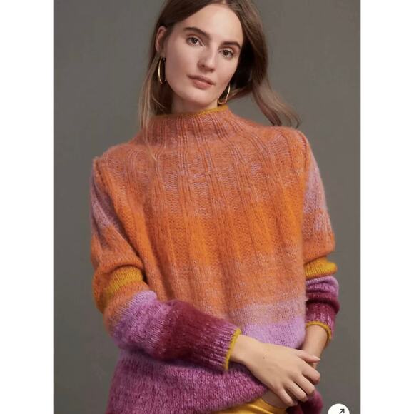 Anthropologie Sweaters - Anthropologie Perri Ombre Knit Tunic Wool Alpaca Blend Sweater Size XS